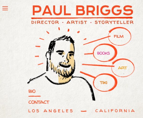Academy Award Winnger Paul Briggs Website Design
